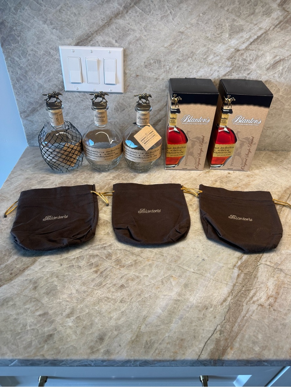 Blanton ’s Bourbon Empty Bottles
